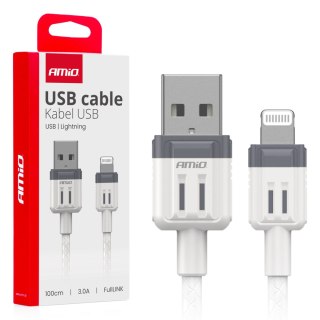 Kabel do ładowania usb-a - lightning iphone 3a 100cm fulllink amio-03907