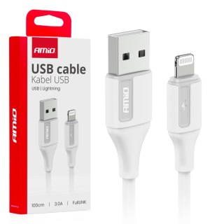 Kabel do ładowania usb-a - lightning iphone 3a 100cm fulllink amio-03919