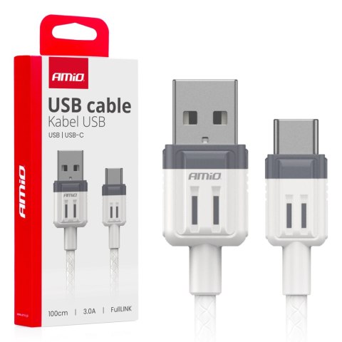 Kabel do ładowania usb-a - usb-c 3a 100cm fulllink amio-03905