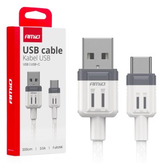 Kabel do ładowania usb-a - usb-c 3a 200cm fulllink amio-03906