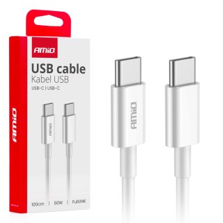 Kabel do ładowania usb-c - usb-c 60w 100cm fulllink amio-03896