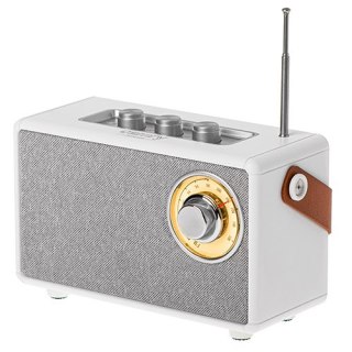 CR 1902 White Radio fm z bluetooth - ubs-c