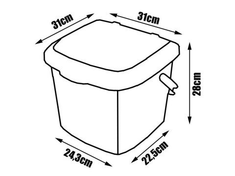 Taboret wędkarski wiadro 15.5l BranQ zielony