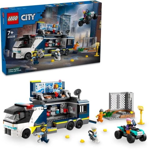 LEGO City Policyjna ciężarówka z laboratorium kryminalnym 60418