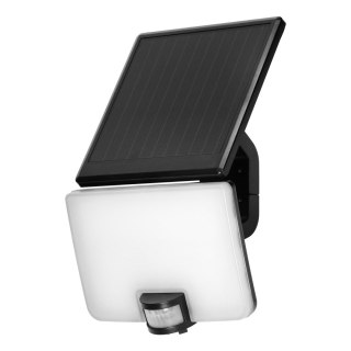 SOLIS LED 10W, naświetlacz solarny z czujnikiem ruchu PIR, 1200lm, IP54, 4000K, 3000 mAh, czarny