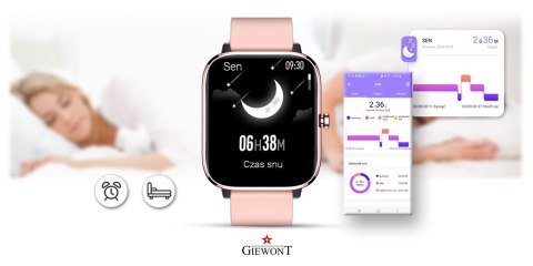 Smartwatch Giewont Dynamic SmartCall GW230-1 - Rose Gold/Powder Pink