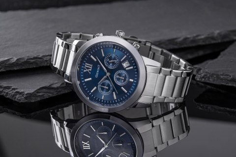 Zegarek Męski Giewont Apex Chrono GW6480-2 Chronograf Silver/Blue