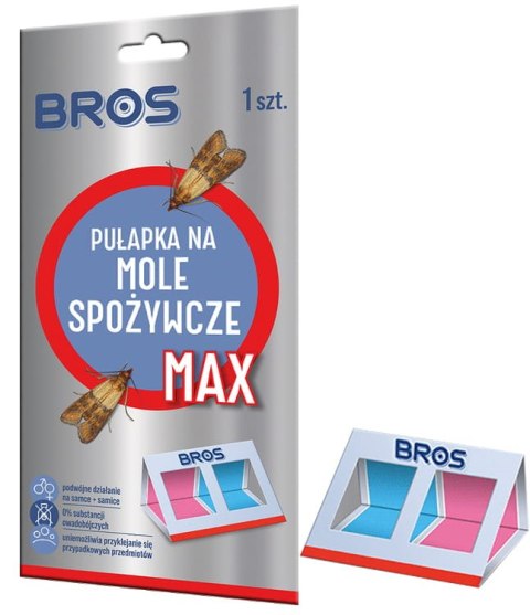 BROS - pułapka na mole spożywcze MAX - na samce i samice - 10 szt.