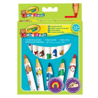 Crayola Baby - Dekorowane Kredki ołówkowe Jumbo 8 szt