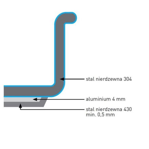 Garnek niski Kitchen Line z pokrywką 5 l śr. 240 x 115 h - Hendi 836026