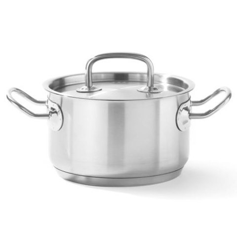 Garnek średni Kitchen Line z pokrywką 5,5 l śr. 240 x 135 h - Hendi 836309