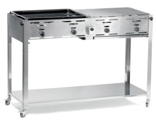 Grill gazowy "Master Quattro" 4 palniki 22kW mobilny - Hendi 154908