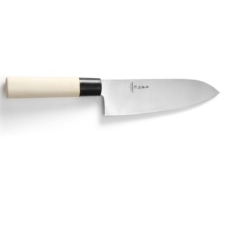 Nóż japoński SANTOKU z drewnianą rączką 165 mm- Hendi 845035