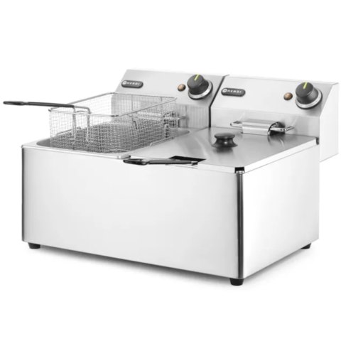 Frytownica gastronomiczna podwójna Kitchen Line 7kW 230V 2 x 8L - Hendi 205839