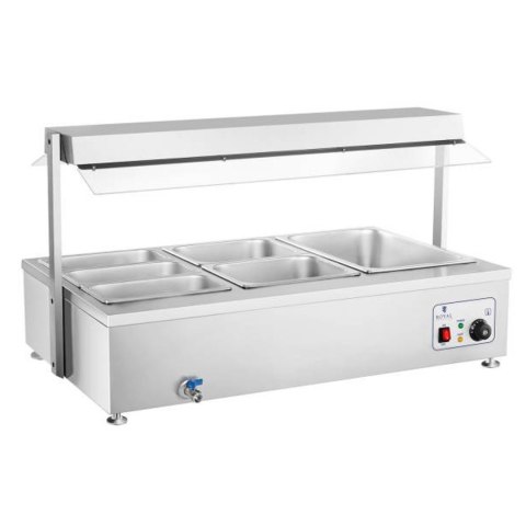 Bemar wodny podgrzewacz wolnostojący z kranem 6 x GN 150mm 55L Royal Catering