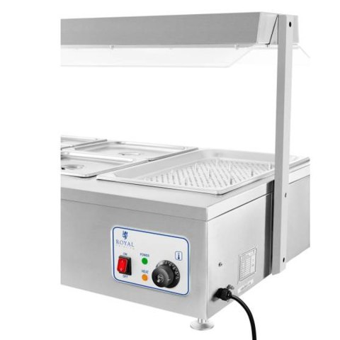 Bemar wodny podgrzewacz wolnostojący z kranem 6 x GN 150mm 55L Royal Catering