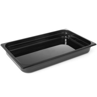 Pojemnik gastronomiczny GN 1/1 z czarnego poliwęglanu 530x325x150mm 21L Hendi 862216