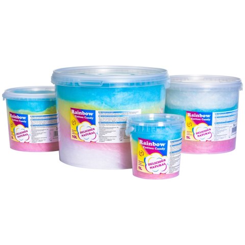 Kolorowa tęczowa wata cukrowa Rainbow Cotton Candy 5L