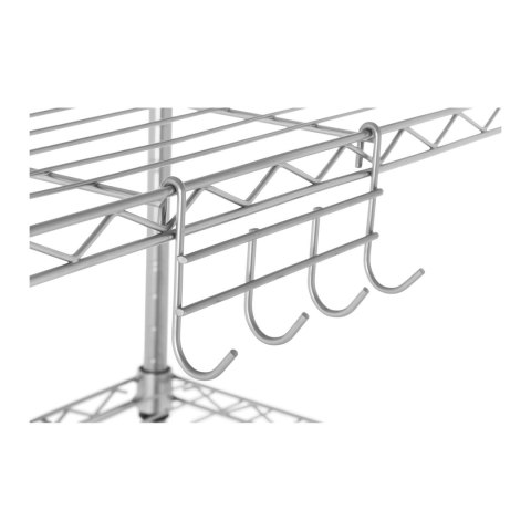 Regał magazynowy druciany ażurowy kolor szary 150x55x35cm do 150kg