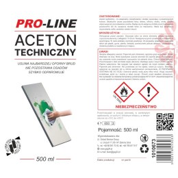 Aceton techniczny 100% w sprayu PRO-LINE spray 500ml