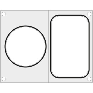 Matryca do zgrzewarki CAS CDS-01 na tackę bez podziału 178x113 mm + pojemnik śr. 115 mm - Hendi 805428