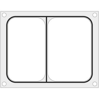 Matryca forma do zgrzewarek BOKAMA na tackę dwudzielną 227x178 mm - Hendi 805893