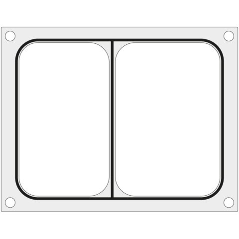 Matryca forma do zgrzewarek MCS na tackę dwudzielną 227x178 mm - Hendi 805466