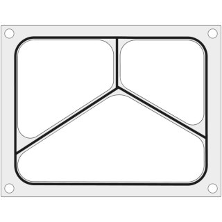 Matryca forma do zgrzewarek MCS na tackę trójdzielną 227x178 mm - Hendi 805480