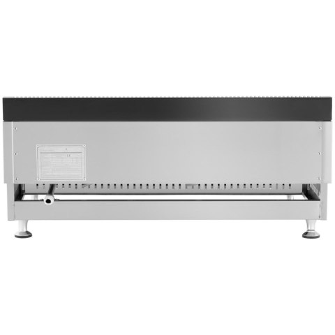 Grill gazowy podwójny gładki ryflowany na gaz ziemny 0.02 bar 74.5 x 40 cm 2 x 3100 W