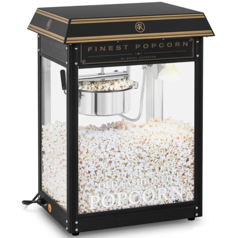 Maszyna automat urządzenie do prażenia popcornu retro TEFLON 1600 W 5-6 kg/h - czarno-złota