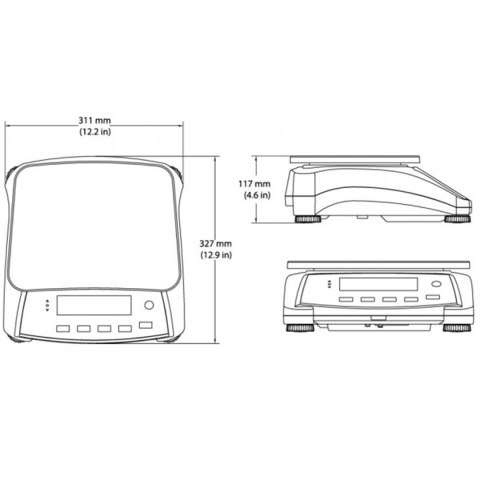 Waga stołowa przemysłowa profesjonalna z akumulatorem RANGER 3000 15kg / 0.5g - OHAUS R31P15