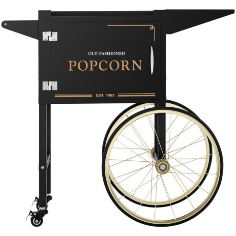 Wózek podstawa do maszyny do popcornu z szafką retro 51 x 37 cm - czarno-złoty