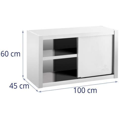 Szafa ścienna gastronomiczna z drzwiami przesuwanymi STAL 100 x 45 x 60 cm