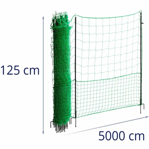 Siatka ogrodzenie ochronne hodowlane dla kur drobiu 1,25 x 50 m