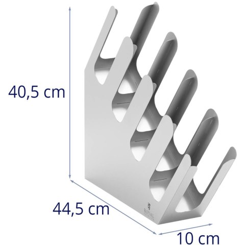 Stojak organizer na kubki i pokrywki do kawy na wynos stalowy - 4 przegródki