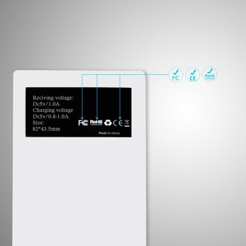 Adapter do bezprzewodowego ładowania Qi Lightning wkładka indukcyjna biały