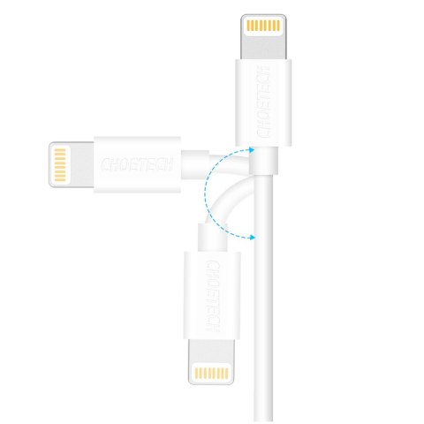 Kabel przewód MFI USB - Lightning 1.2m biały