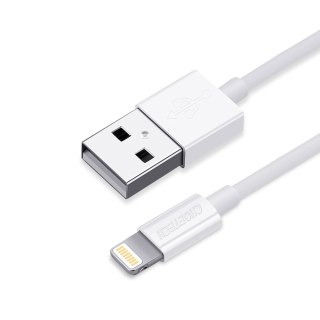 Kabel przewód USB-A - Lightning MFI 1.8m certyfikowany biały