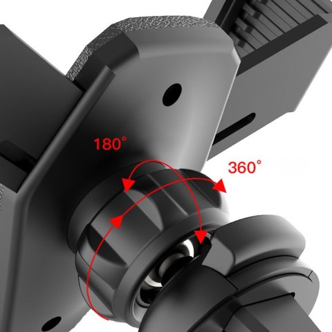 Grawitacyjny uchwyt samochodowy do smartfona na kratkę nawiewu czarny