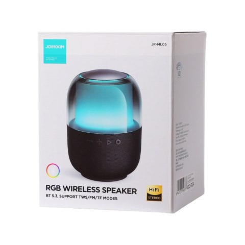 Głośnik bezprzewodowy Bluetooth 5.3 RGB 8W czarny