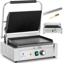 Grill kontaktowy elektryczny płyta gładka i ryflowana 33 x 22 cm 2200 W