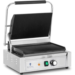 Grill kontaktowy elektryczny ryflowany 33 x 22 cm 2200 W