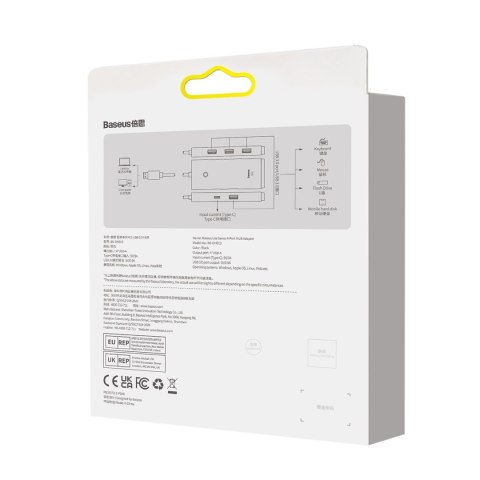 HUB adapter USB-A do 4xUSB-A 3.0 5Gb/s Lite Series czarny