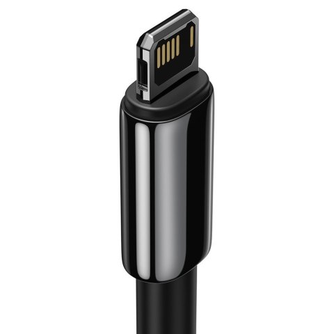 Mocny przewód kabel w oplocie USB Iphone Lightning 2.4 A 2 m czarny