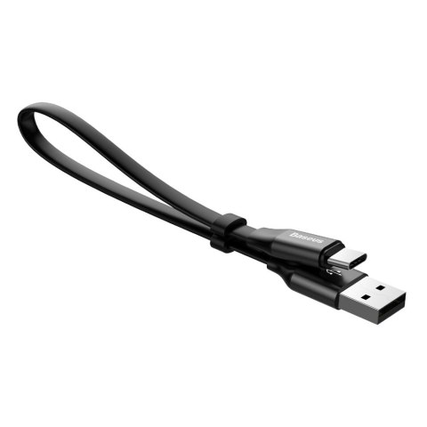 Płaski kabel przewód USB USB-C z uchwytem 2A 23CM czarny