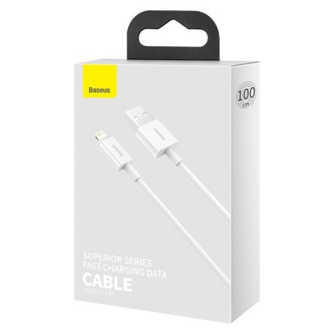 Superior kabel przewód USB Iphone Lightning 2.4A 1m Biały