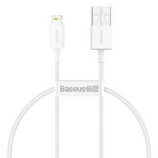 Superior kabel przewód USB Iphone Lightning 2.4A 25cm Biały