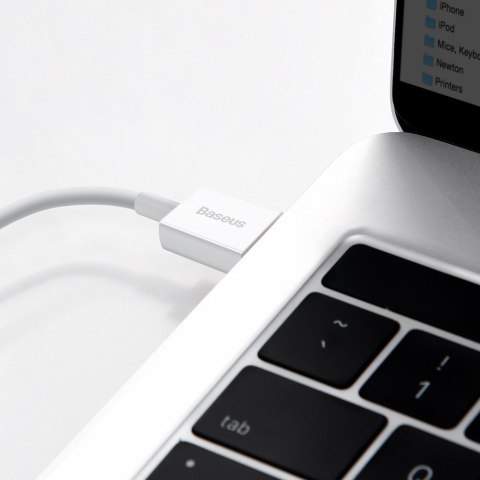 Superior kabel przewód USB Iphone Lightning 2.4A 25cm Biały