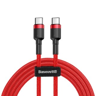 Wytrzymały elastyczny kabel przewód USB-C PD PD 2.0 60W 20V 3A QC3.0 2M czerwony