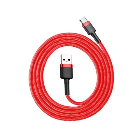 Wytrzymały elastyczny kabel przewód USB USB-C QC3.0 3A 1M czerwony